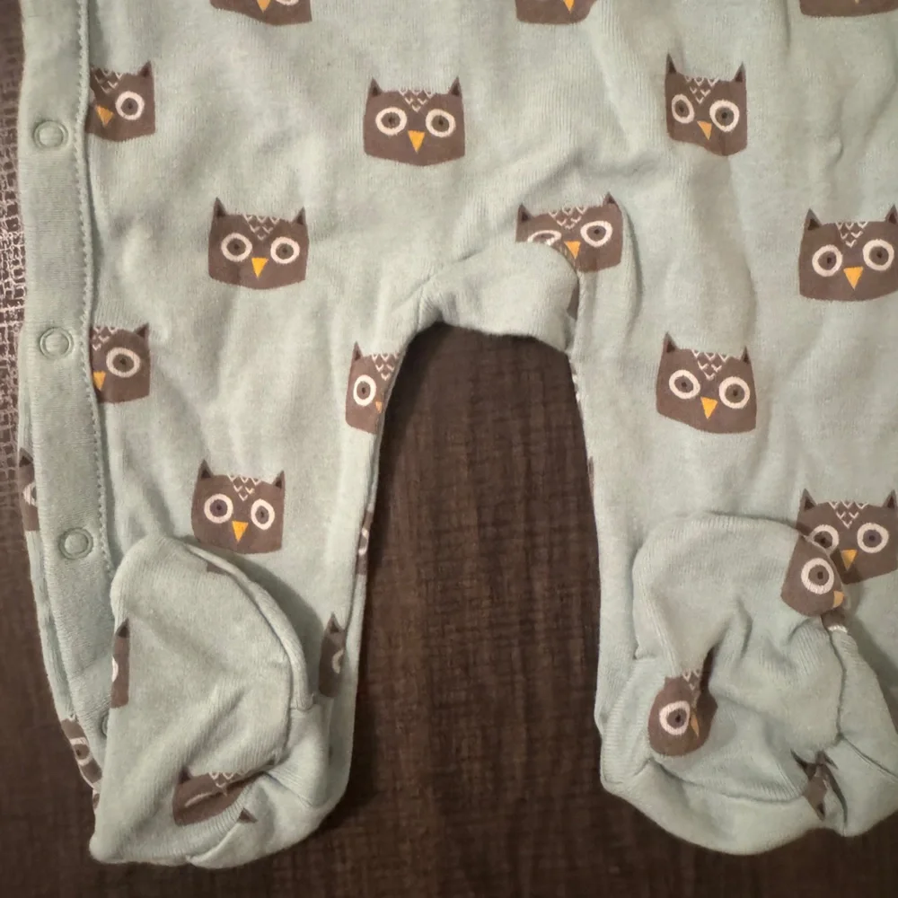 🌈 3/$15 Baby Gap Footie Pajamas with Owls